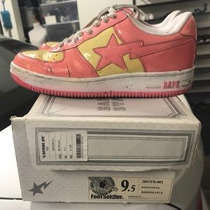 Bapesta Pink Glitter size 9.5